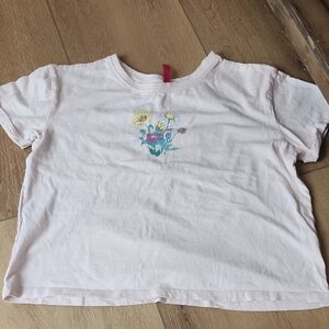 Pink Floral Tshirt, Girls Large 14